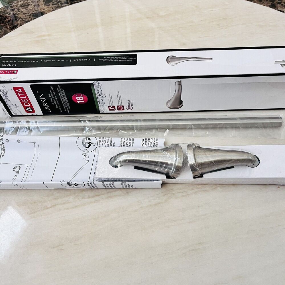 Delta Larkin 18 Inch Towel Bar Spotshield Brushed Nickel Finish